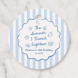 The Summer I Turned Eighteen 18th Birthday Party Favor Tags