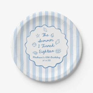 The Summer I Turned Eighteen 18th Birthday Party Paper Plates