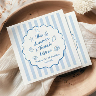 The Summer I Turned Fifteen 15th Birthday Party Napkins
