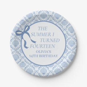 The Summer I Turned Fourteen 14th Birthday Paper Plates