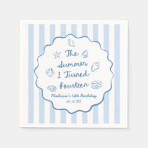 The Summer I Turned Fourteen 14th Birthday Party Napkins