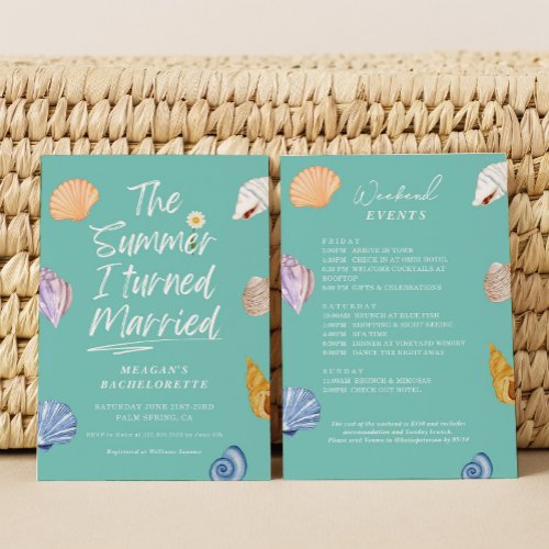 The Summer I Turned Married Bachelorette Party Invitation