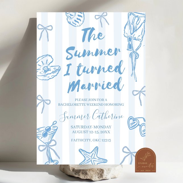 The Summer I turned married bachelorette weekend i Invitation (Creator Uploaded)