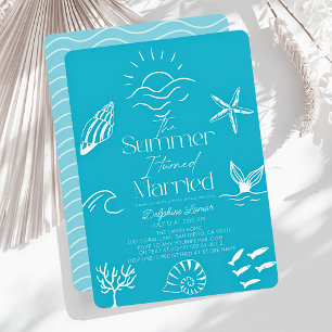The Summer I Turned Married Blue Sea Bridal Shower Invitation