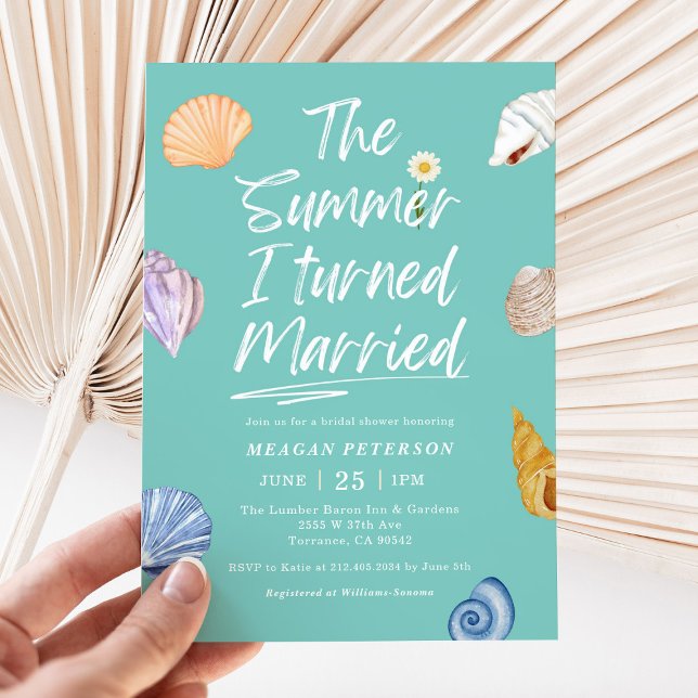 The Summer I Turned Married Bridal Shower Invitation (Creator Uploaded)