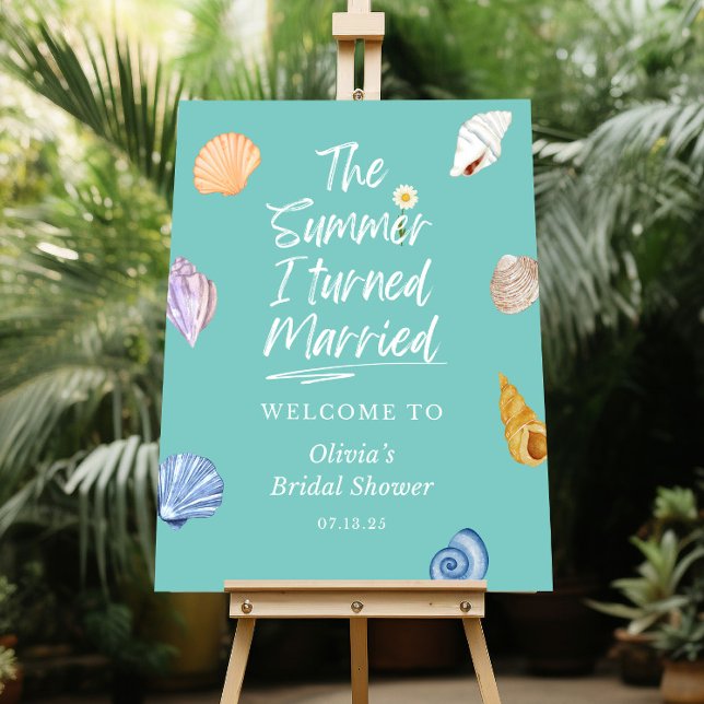 The Summer I Turned Married Bridal Shower Welcome  Foam Board (Creator Uploaded)