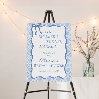 The Summer I Turned Married coastal Bridal Shower Foam Board