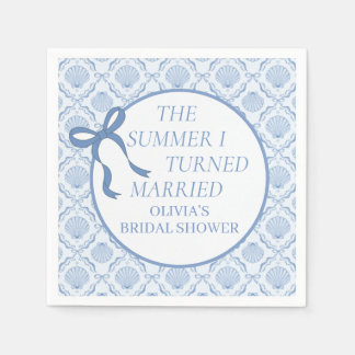 The Summer I Turned Married Coastal Bridal Shower Napkins