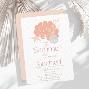 The Summer I Turned Married Pink Bridal Shower Invitation