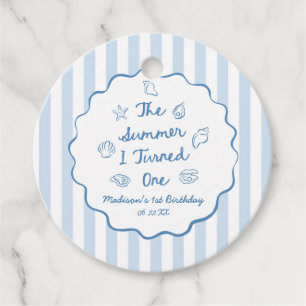 The Summer I Turned One 1st Birthday Party Favor Tags