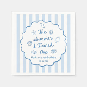 The Summer I Turned One 1st Birthday Party Napkins