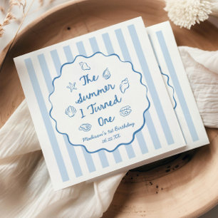 The Summer I Turned One 1st Birthday Party Napkins