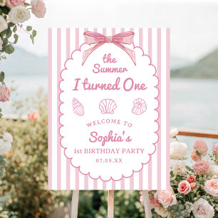 The Summer I Turned One 1st Birthday Welcome Sign