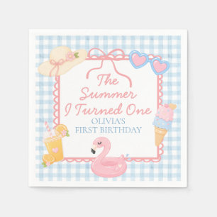 The Summer I Turned One Beach First Birthday Napkins