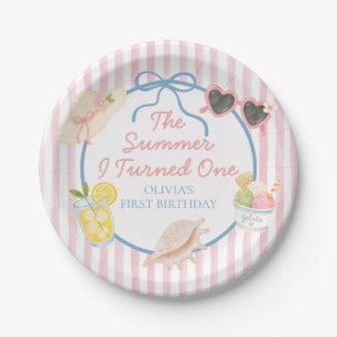 The Summer I Turned One First Birthday Paper Plates