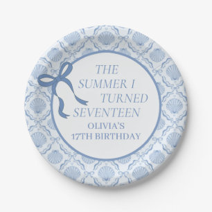 The Summer I Turned Seventeen 17th Birthday Paper Plates