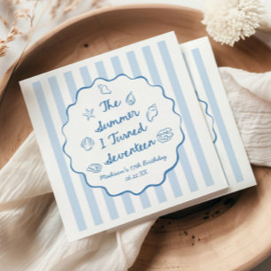 The Summer I Turned Seventeen 17th Birthday Party Napkins