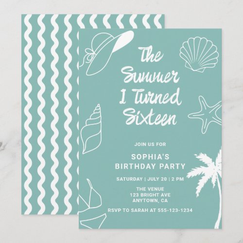 The Summer I Turned Sixteen 16th Birthday Party