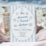 The Summer I Turned Sixteen 16th Birthday Party Invitation<br><div class="desc">This is a The Summer I Turned Sixteen Whimsical Coastal Beach 16th Birthday Party Invitation!</div>