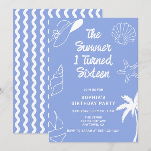 The Summer I Turned Sixteen 16th Birthday Party