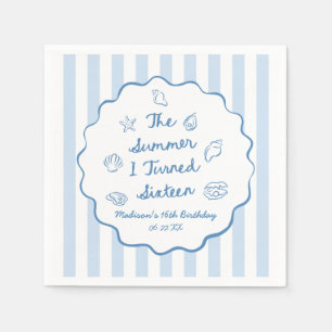 The Summer I Turned Sixteen 16th Birthday Party Napkins