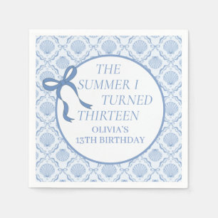 The Summer I Turned Thirteen 13th Birthday Napkins