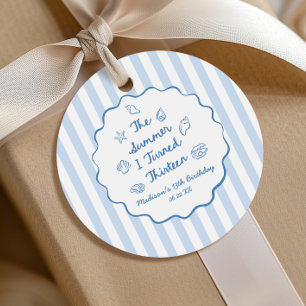 The Summer I Turned Thirteen 13th Birthday Party Favor Tags