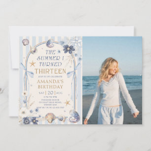 The Summer I Turned Thirteen Coastal Birthday Invitation