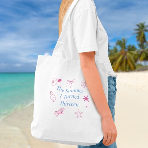 The Summer I Turned Thirteen Seashells Beach Tote Bag