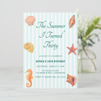 The Summer I Turned Thirty 30th Birthday Invitation