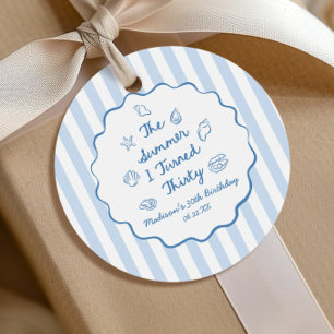 The Summer I Turned Thirty 30th Birthday Party Favor Tags