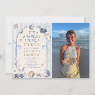 The Summer I Turned Thirty Coastal 30th Birthday Invitation