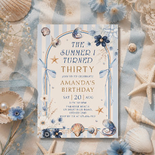 The Summer I Turned Thirty Coastal Birthday Invitation