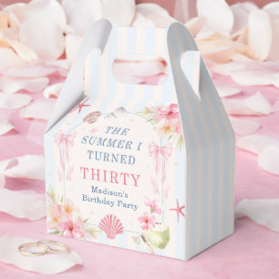 The Summer I Turned Thirty Seashell Birthday Favor Boxes