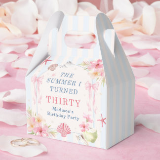 The Summer I Turned Thirty Seashell Birthday Favor Boxes