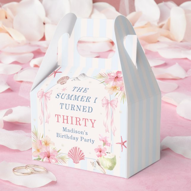 The Summer I Turned Thirty Seashell Birthday Favor Boxes (Wedding)