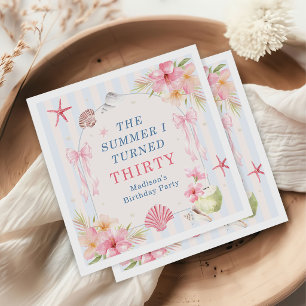 The Summer I Turned Thirty Seashell Birthday Napkins