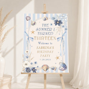 The Summer I Turned Thirty Seashells Birthday Foam Board