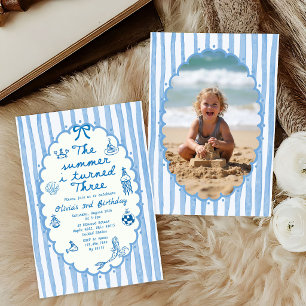 The Summer I Turned Three 3rd Birthday Invitation