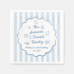 The Summer I Turned Twenty 20th Birthday Party Napkins