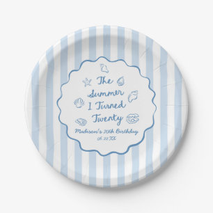 The Summer I Turned Twenty 20th Birthday Party Paper Plates