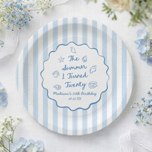The Summer I Turned Twenty 20th Birthday Party Paper Plates