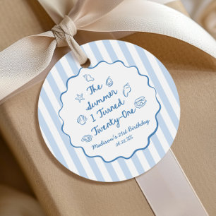 The Summer I Turned Twenty-One 21st Birthday Party Favor Tags