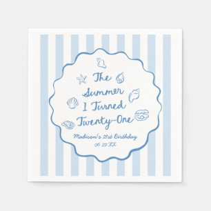 The Summer I Turned Twenty-One 21st Birthday Party Napkins