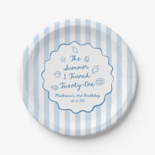 The Summer I Turned Twenty-One 21st Birthday Party Paper Plates