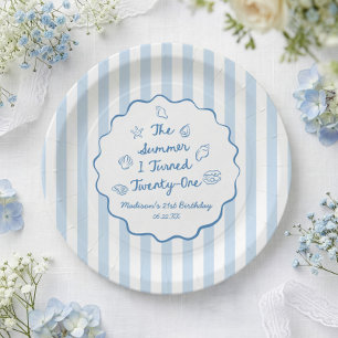 The Summer I Turned Twenty-One 21st Birthday Party Paper Plates