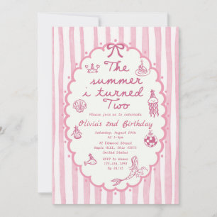 The Summer I Turned Two 2nd Birthday Invitation