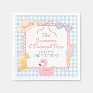 The Summer I Turned TWO Beach 2ND Birthday Napkins