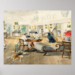 The Summer Room in the Artist's House at Patna, In Poster