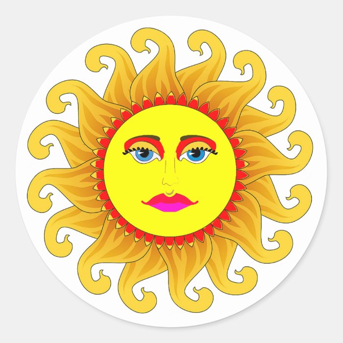 the summer solstice round sticker